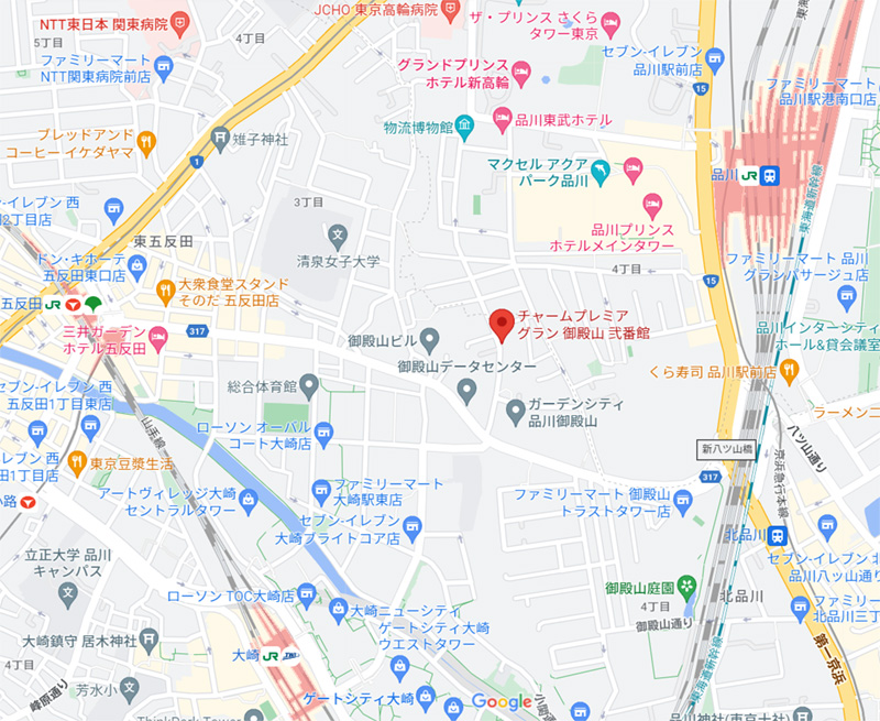 チャームプレミアグラン御殿山弐番館マップ